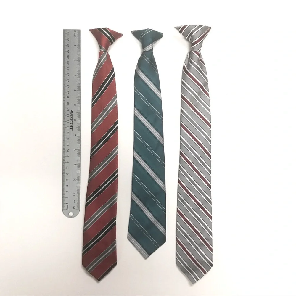 3 Clip-On Ties